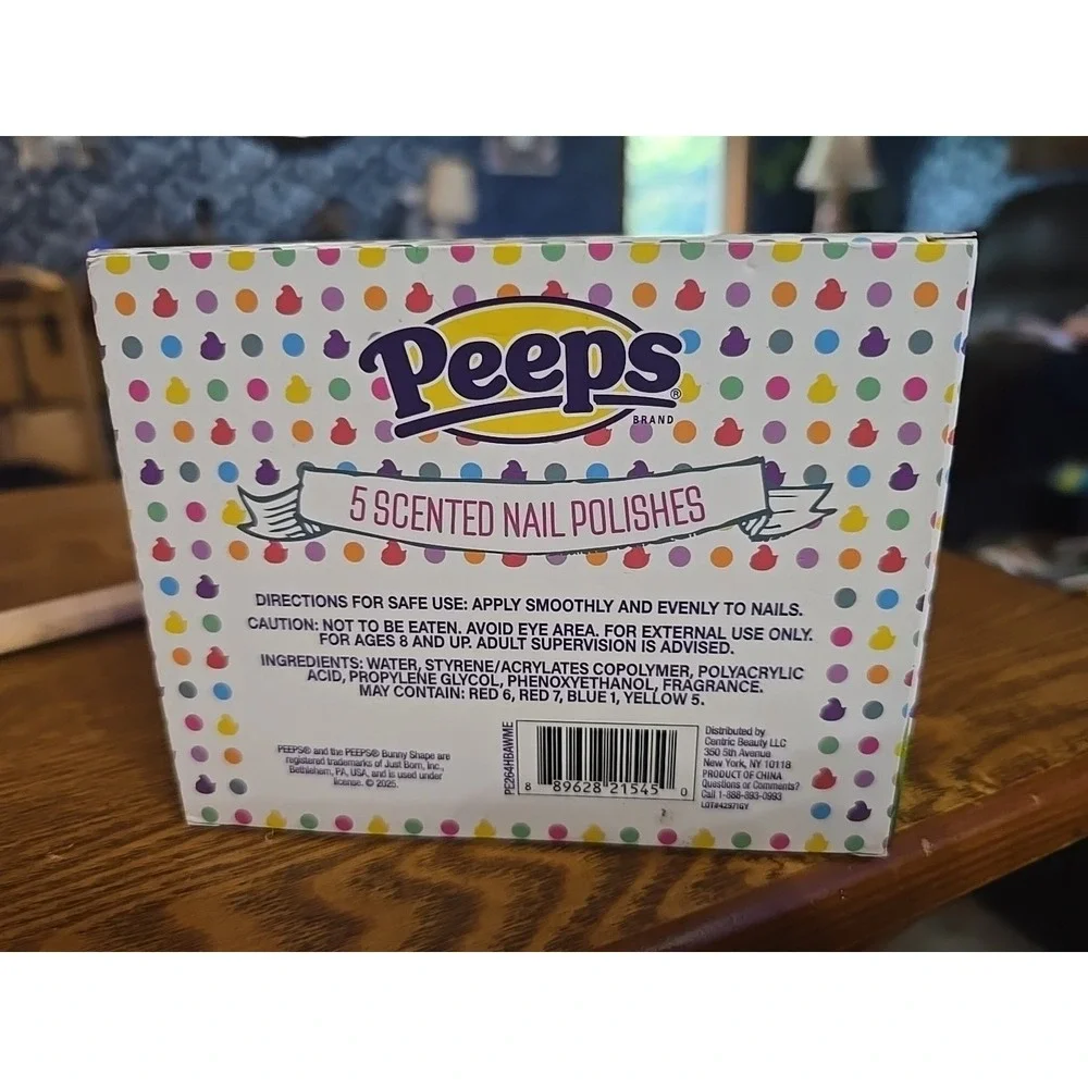 PEEPS The Easter Bunny SCENTED NAIL POLISH SET of‎ 5 NEW in BOX